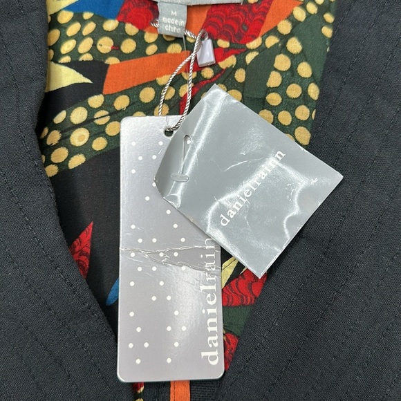 Anthropologie Daniel Rainn Double-Breasted Blazer Black Floral Lining size M - Picture 10 of 13